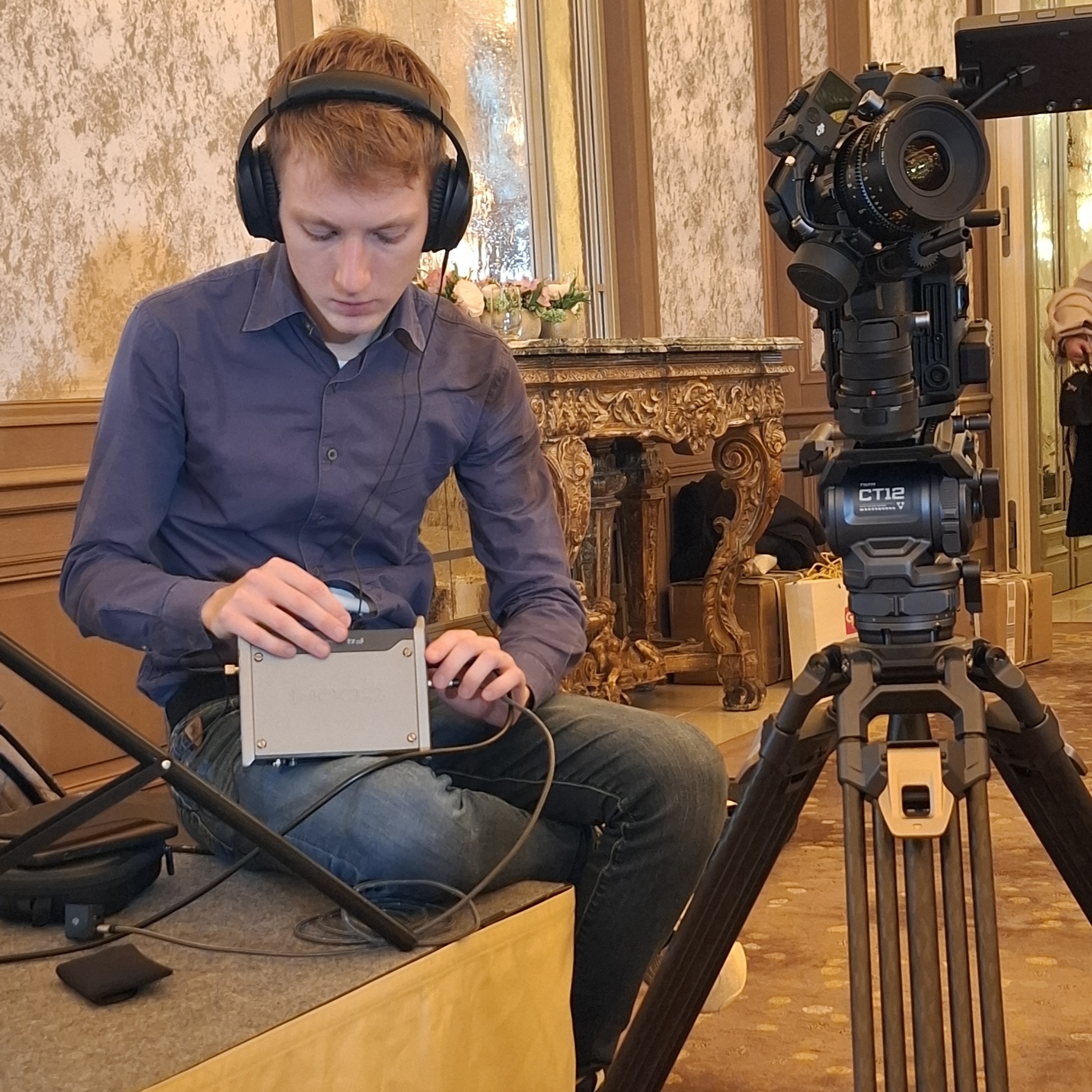 Production setup at Plaza Athénée, Paris