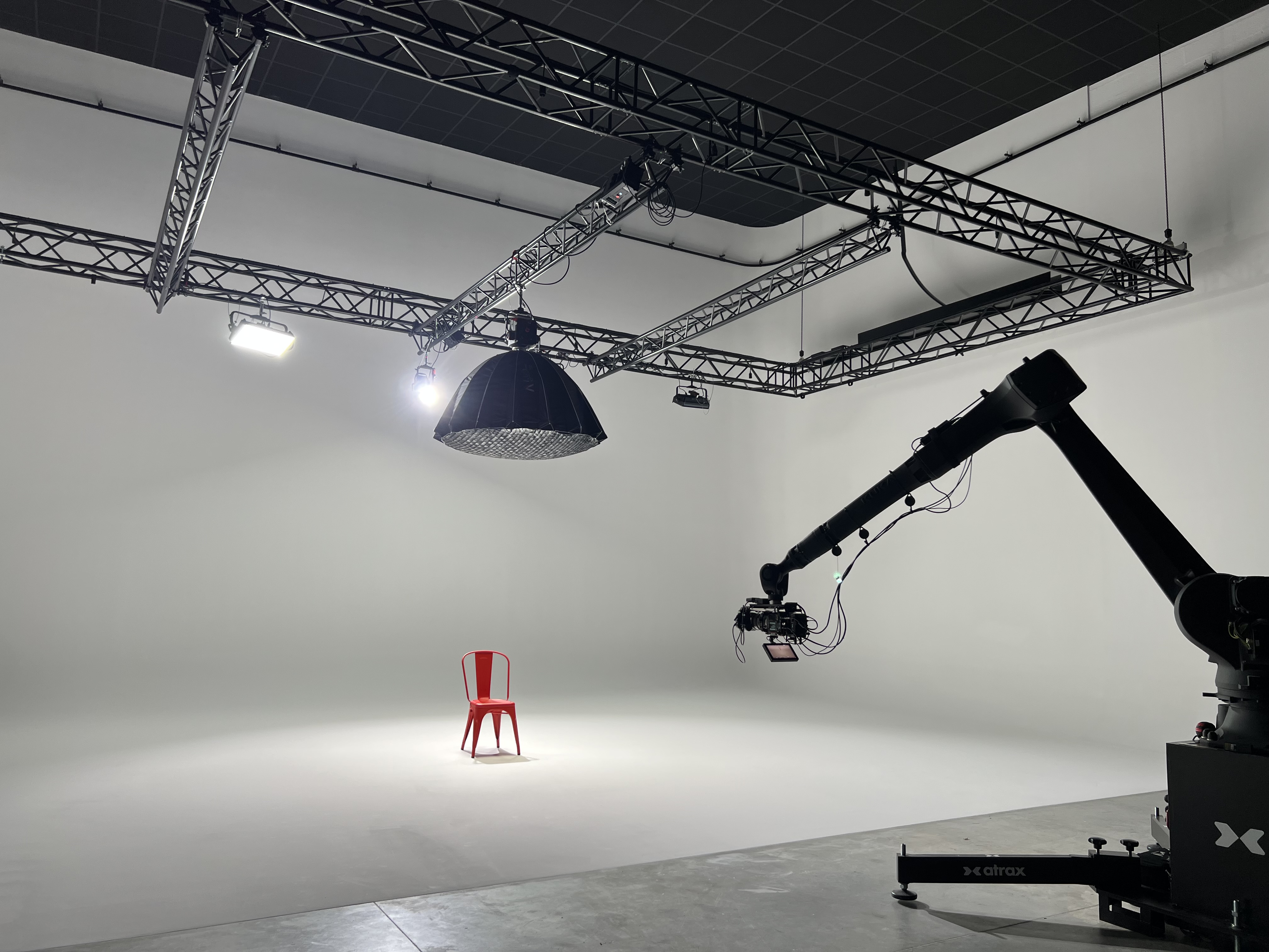 Tolix A Chair filmed with robotic camera in studio